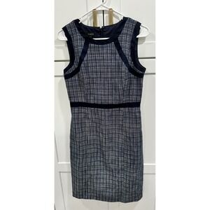 Talbots Plaid Sheath Dress Sleeveless Career‎ Office Wear Size 4